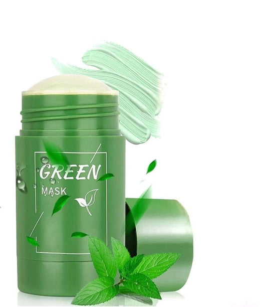 Green Tea Mud Mask Deep Cleaning Oil Control Moisturizing Hydrating Skin Rotating Cream Mask Stick Mud Clay Mask (40 g)