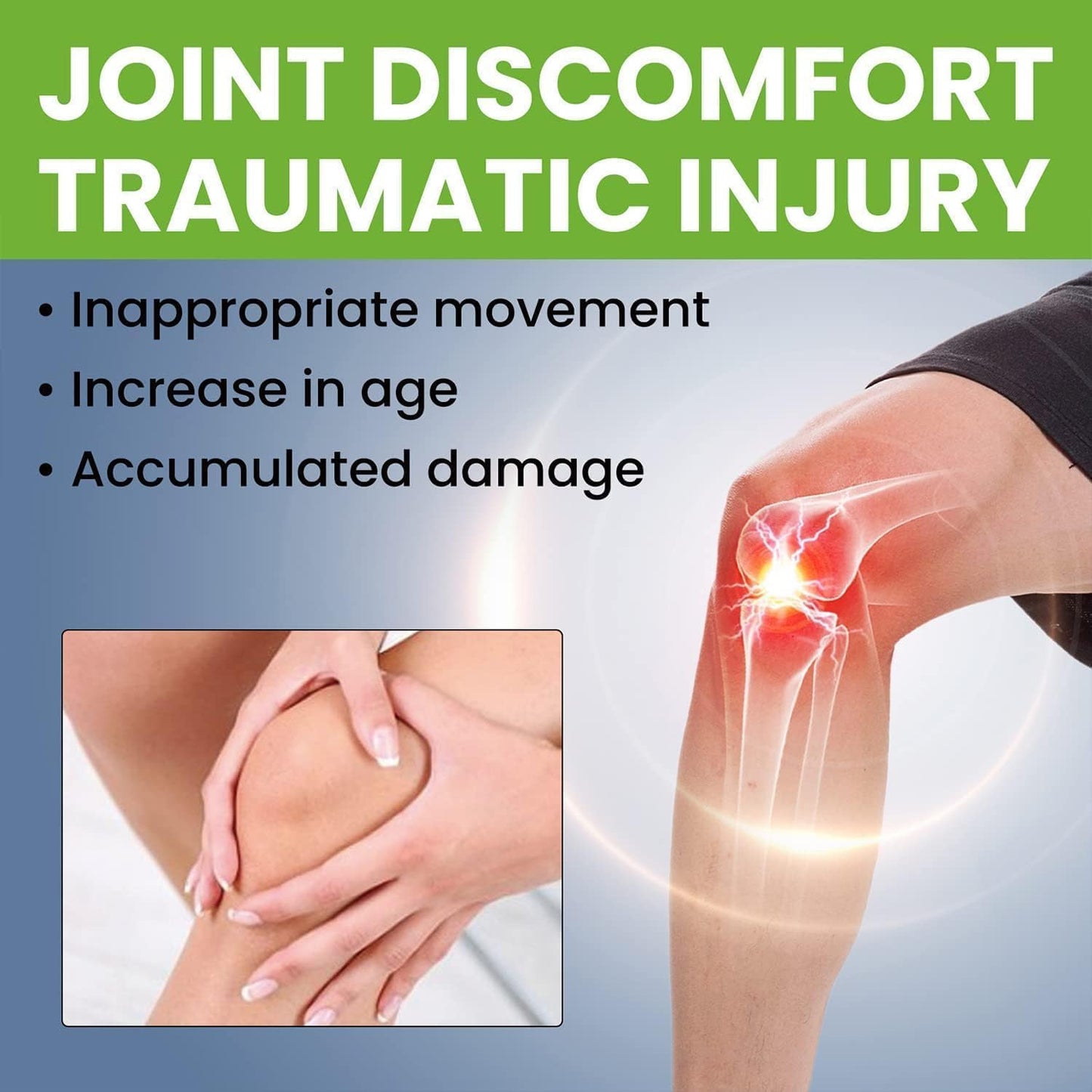 Herbal Knee Pain Relief Patches (20 Count) – 12-Hour Long Lasting Heat Therapy for Joint Pain