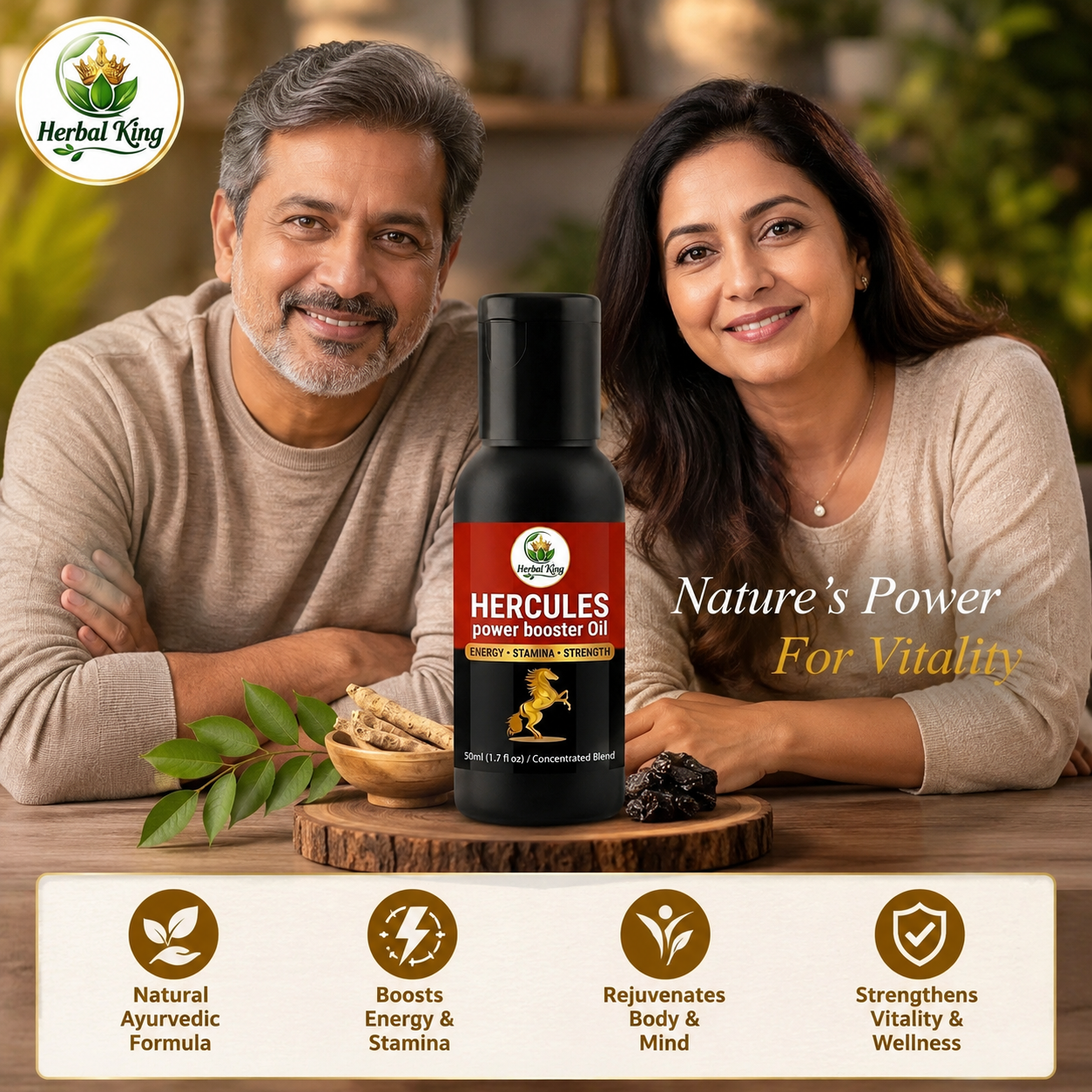 Herbal King HERCULES Power Booster Oil - 50ml