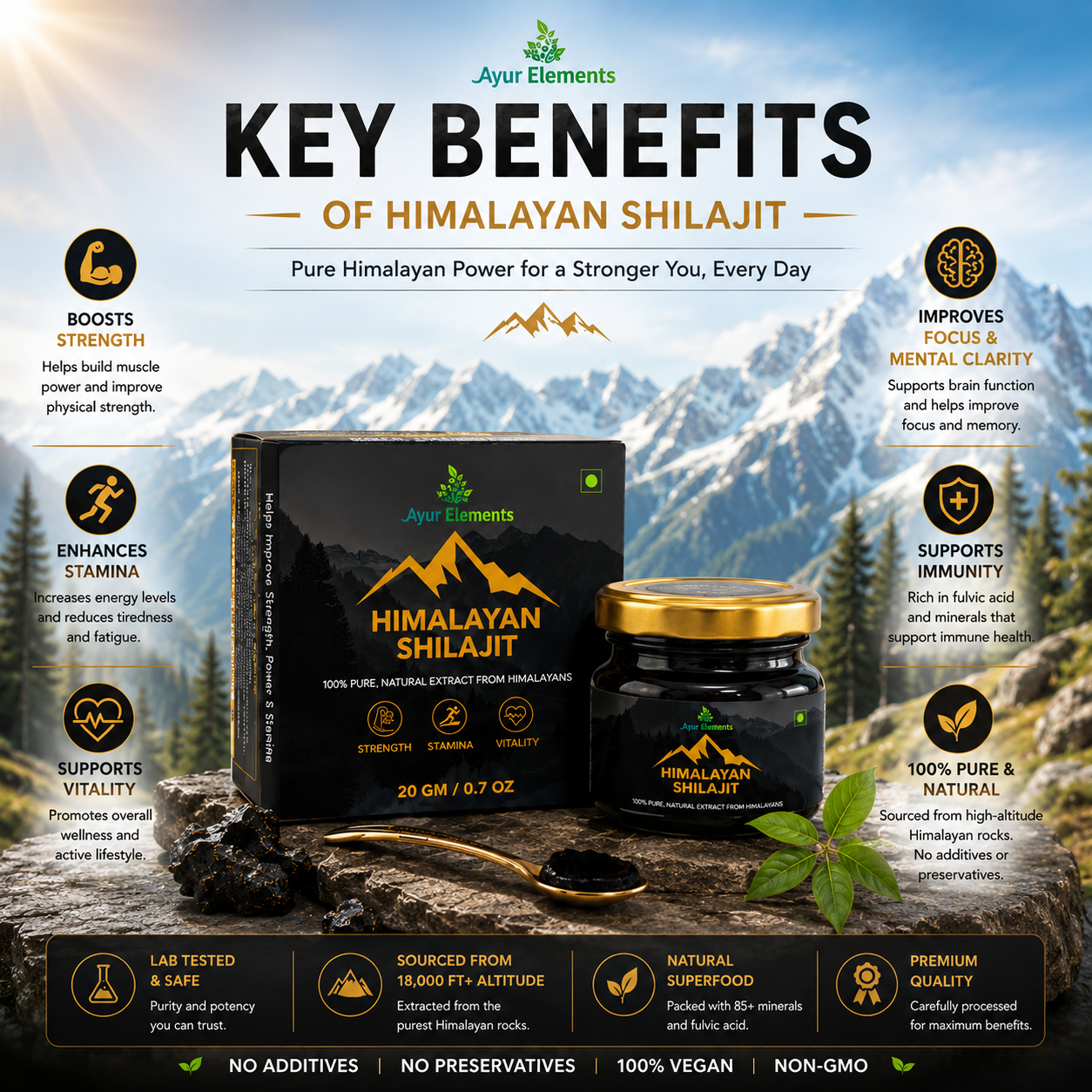 Pure Himalayan Shilajit – Premium Natural Wellness Support