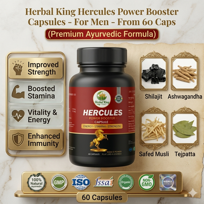 Herbal King HERCULES Power Booster Capsules for Men ( 60 Capsules )