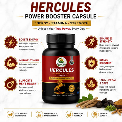 Herbal King HERCULES Power Booster Capsules for Men ( 60 Capsules )