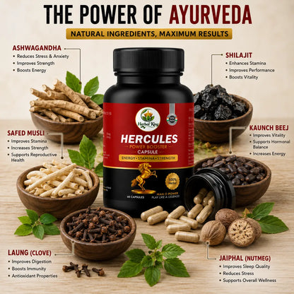 Herbal King HERCULES Power Booster Capsules for Men ( 60 Capsules )