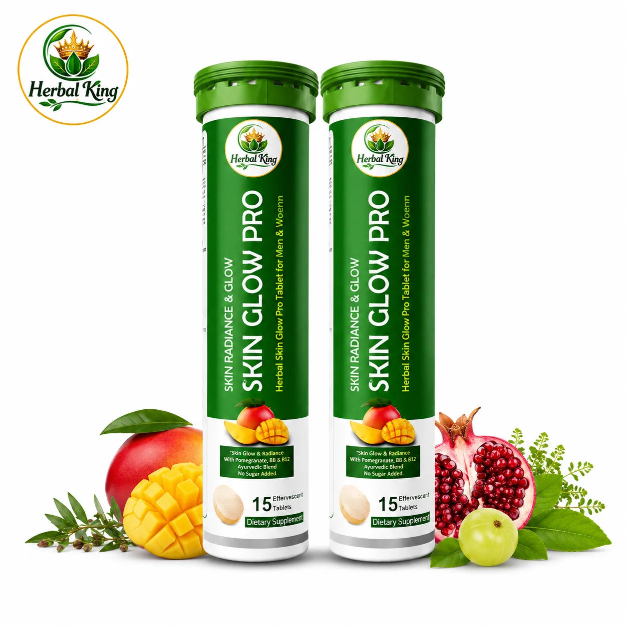 Herbal King Skin Glow Pro Effervescent Tablets for Men & Women
