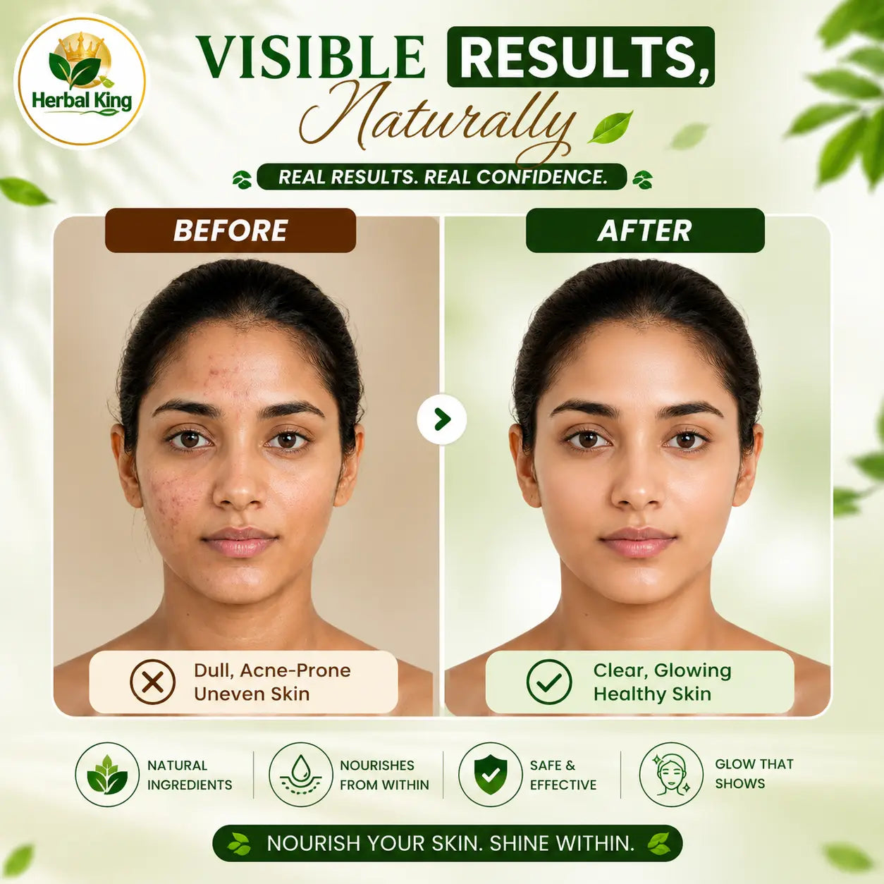 Herbal King Skin Glow Pro Effervescent Tablets for Men & Women