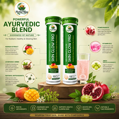 Herbal King Skin Glow Pro Effervescent Tablets for Men & Women