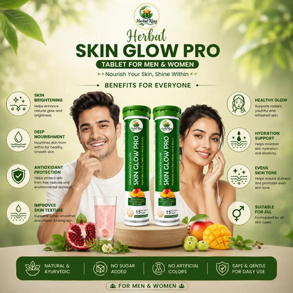 Herbal King Skin Glow Pro Effervescent Tablets for Men & Women