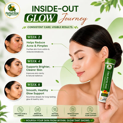 Herbal King Skin Glow Pro Effervescent Tablets for Men & Women