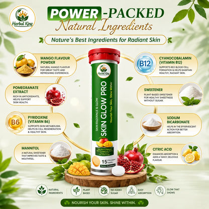 Herbal King Skin Glow Pro Effervescent Tablets for Men & Women