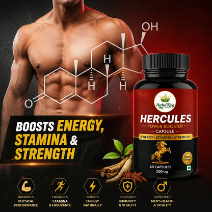 Herbal King HERCULES Power Booster Capsules for Men ( 60 Capsules )