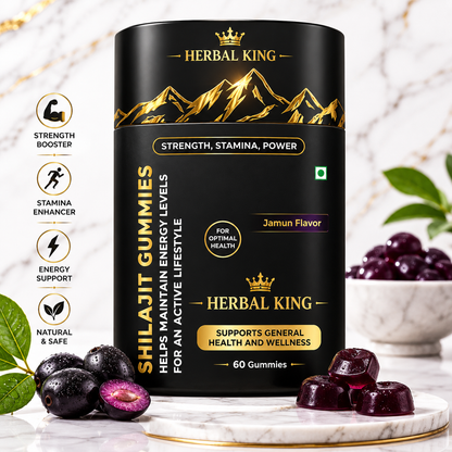 HERBAL KING Shilajit Gummies for Men & Women | 60 Gummies